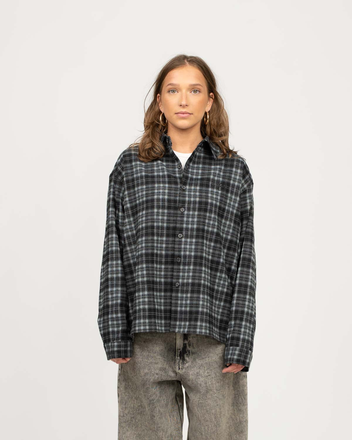Ternet Flannel Shirt grey DAME